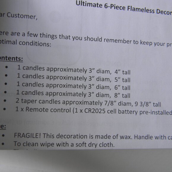 - Home Reflections Flameless Candles Ultimate 6-piece decorator set w/remo… - Picture 3 of 3